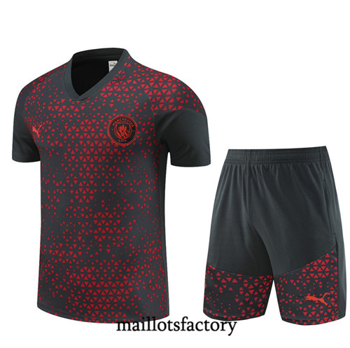 Maillot du Kit d'entrainement Manchester City Enfant + Shorts 2023/24 Gris Foncé factory 555