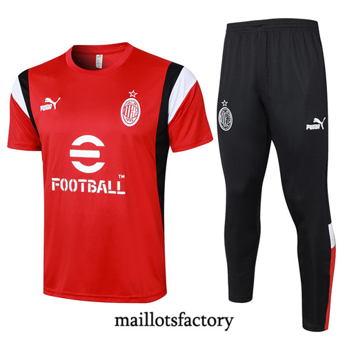 Maillot du Kit d'entrainement AC Milan 2023/24 Rouge factory 564