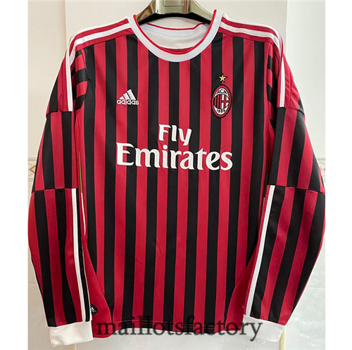 Achat Maillot du Retro AC Milan 2011-12 Domicile Manche Longue