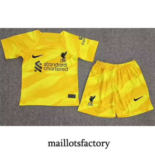 Achat Maillot du Liverpool Enfant 2023/24 Gardien de but Jaune