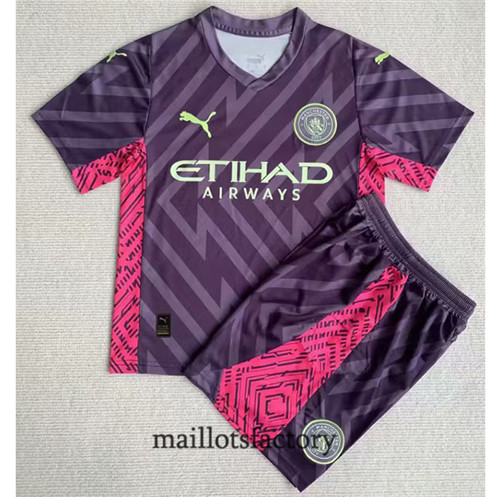 Achat Maillot du Manchester City Enfant 2023/24 Gardien de but Pourpre