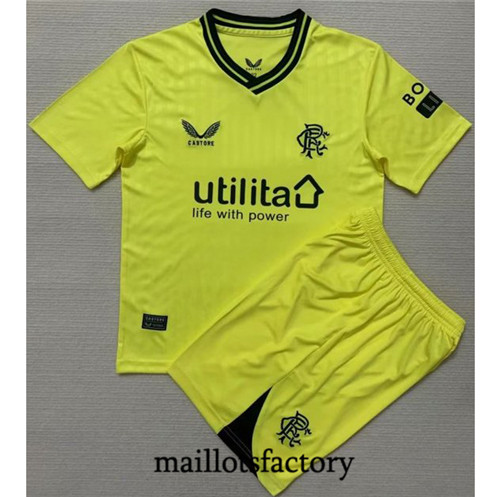 Achat Maillot du Rangers FC Enfant 2023/24 Gardien de but Jaune