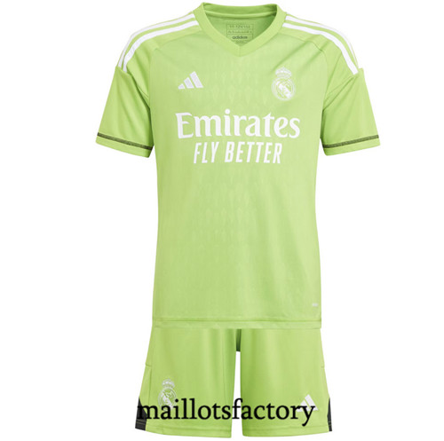 Achat Maillot du Real Madrid Enfant 2023/24 Domicile Vert Gardien de but