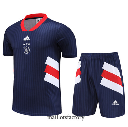 Kit d'entrainement Maillot du AFC Ajax + Short 2023/24 Bleu factory 0165