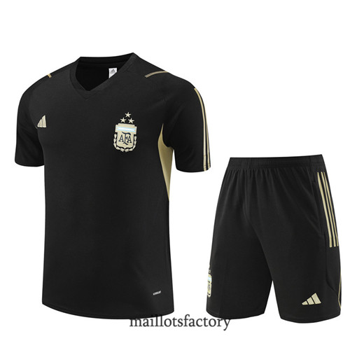 Kit d'entrainement Maillot du Argentine Enfant + Short 2023/24 Noir factory 0425