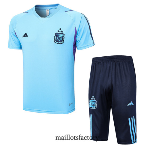 Kit d'entrainement Maillot du Argentine + Short 2023/24 Bleu factory 0427