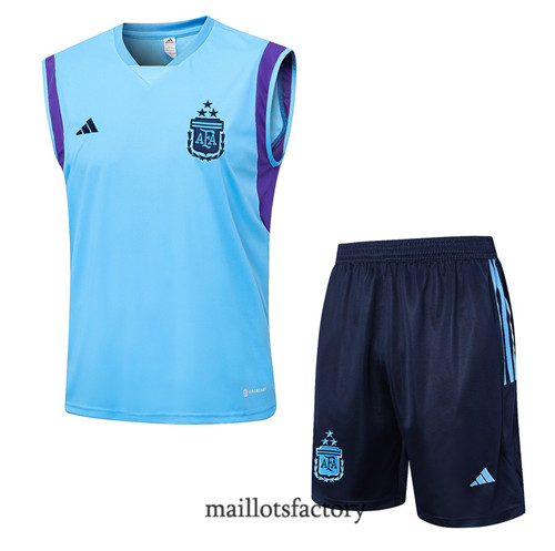 Kit d'entrainement Maillot du Argentine Debardeur 2023/24 Bleu factory 0430