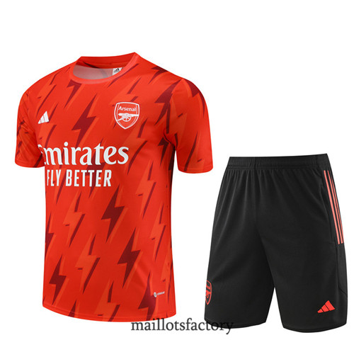 Kit d'entrainement Maillot du Arsenal Enfant + Short 2023/24 Orange factory 0456