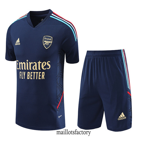 Kit d'entrainement Maillot du Arsenal + Short 2023/24 Bleu factory 0460