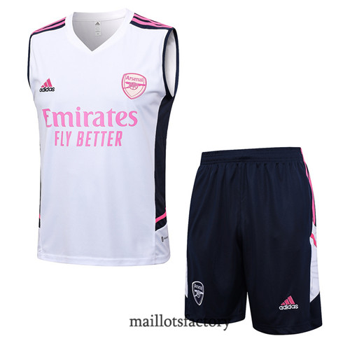 Kit d'entrainement Maillot du Arsenal Debardeur 2023/24 Blanc factory 0468