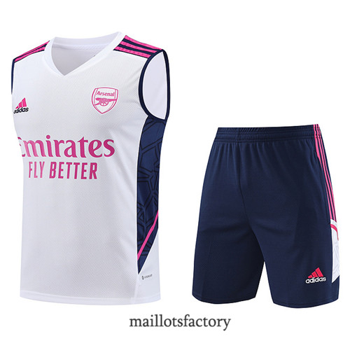 Kit d'entrainement Maillot du Arsenal Debardeur 2023/24 Blanc factory 0469