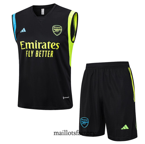 Kit d'entrainement Maillot du Arsenal Debardeur 2023/24 Noir factory 0472