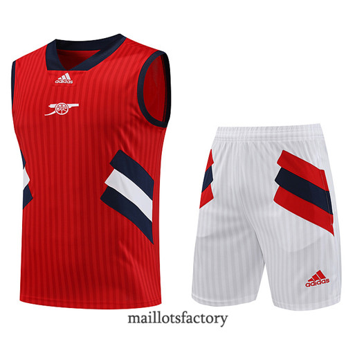 Kit d'entrainement Maillot du Arsenal Debardeur 2023/24 Rouge factory 0474