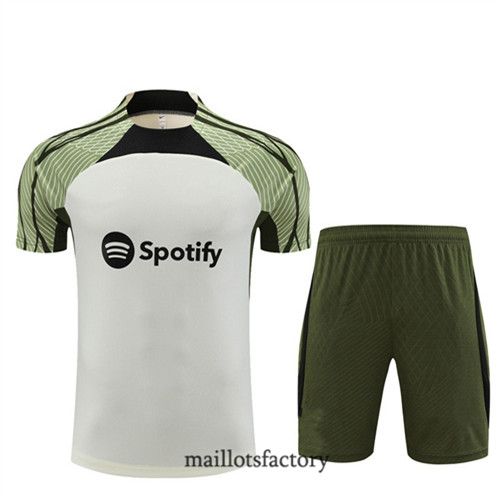 Kit d'entrainement Maillot du Barcelone Enfant + Short 2023/24 Beige factory 0289