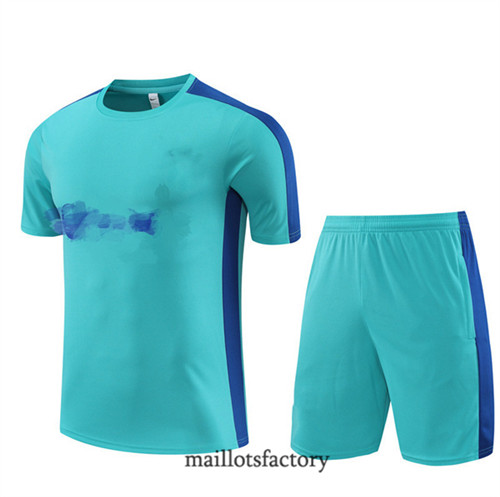 Kit d'entrainement Maillot du Barcelone Enfant + Short 2023/24 Bleu factory 0290