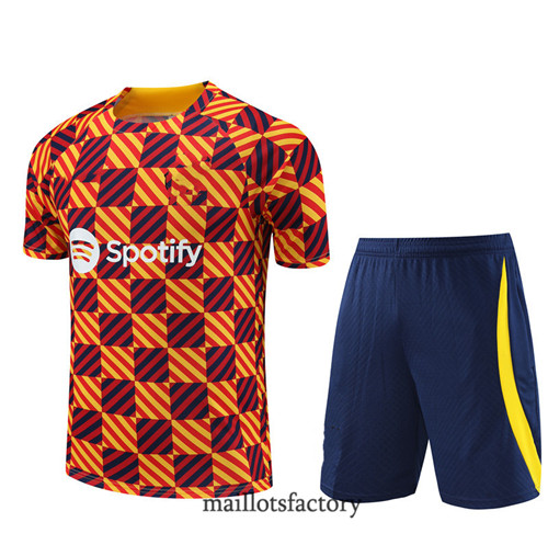 Kit d'entrainement Maillot du Barcelone Enfant + Short 2023/24 Orange factory 0291