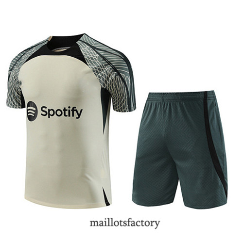 Kit d'entrainement Maillot du Barcelone + Short 2023/24 Blanc factory 0294