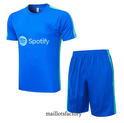 Kit d'entrainement Maillot du Barcelone + Short 2023/24 Bleu factory 0295