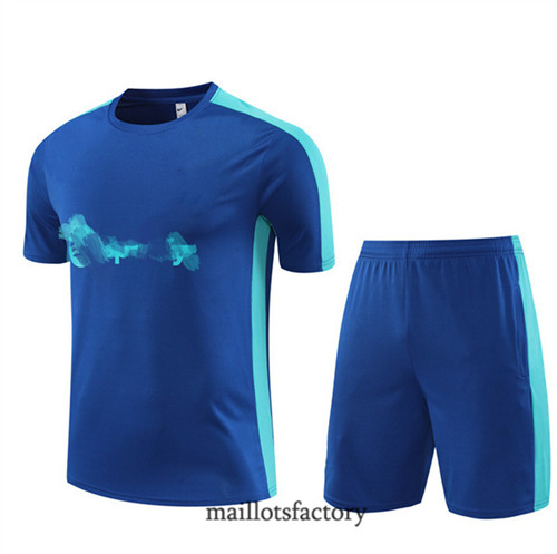 Kit d'entrainement Maillot du Barcelone + Short 2023/24 Bleu factory 0297