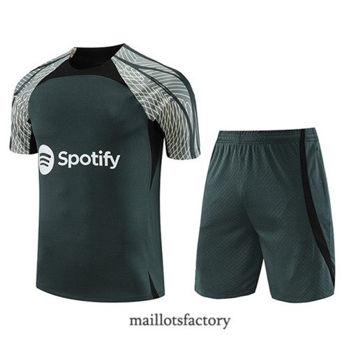 Kit d'entrainement Maillot du Barcelone + Short 2023/24 Vert factory 0308