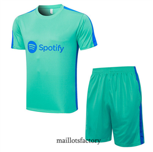 Kit d'entrainement Maillot du Barcelone + Short 2023/24 Vert factory 0309