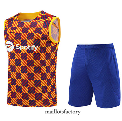 Kit d'entrainement Maillot du Barcelone Debardeur 2023/24 Orange factory 0318