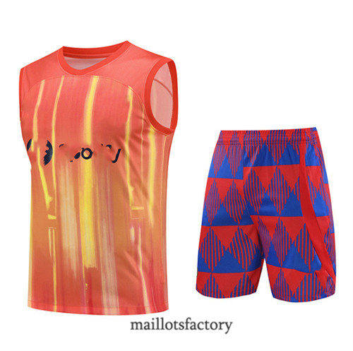 Kit d'entrainement Maillot du Barcelone Debardeur 2023/24 Orange factory 0319