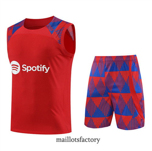 Kit d'entrainement Maillot du Barcelone Debardeur 2023/24 Rouge factory 0321