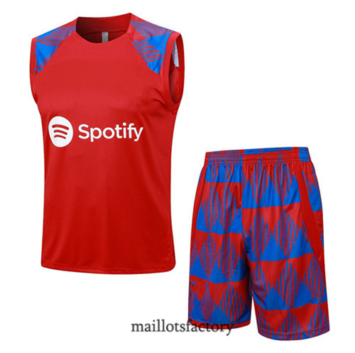 Kit d'entrainement Maillot du Barcelone Debardeur 2023/24 Rouge factory 0322