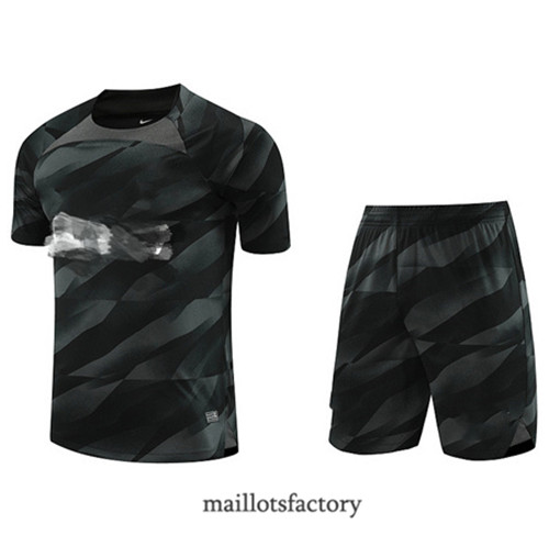 Kit d'entrainement Maillot du Gardien de but Barcelone + Short 2023/24 Noir factory 0328