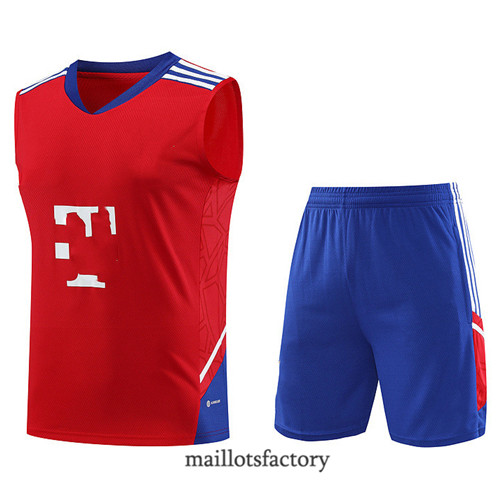 Kit d'entrainement Maillot du Bayern Munich Debardeur 2023/24 Rouge factory 0282