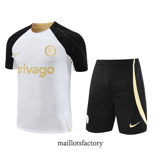 Kit d'entrainement Maillot du Chelsea + Short 2023/24 Blanc factory 0477