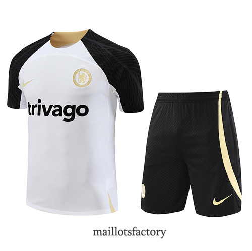 Kit d'entrainement Maillot du Chelsea + Short 2023/24 Blanc factory 0479