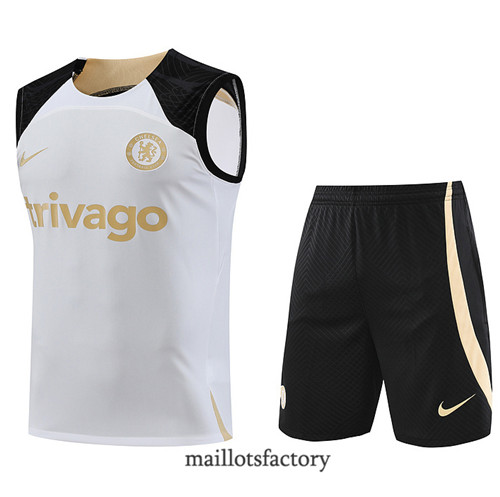 Kit d'entrainement Maillot du Chelsea Debardeur 2023/24 Blanc factory 0483