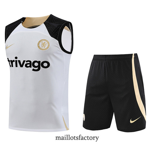 Kit d'entrainement Maillot du Chelsea Debardeur 2023/24 Blanc factory 0484