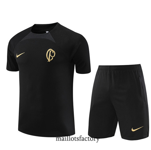 Kit d'entrainement Maillot du Corinthians Enfant + Short 2023/24 Noir factory 0170