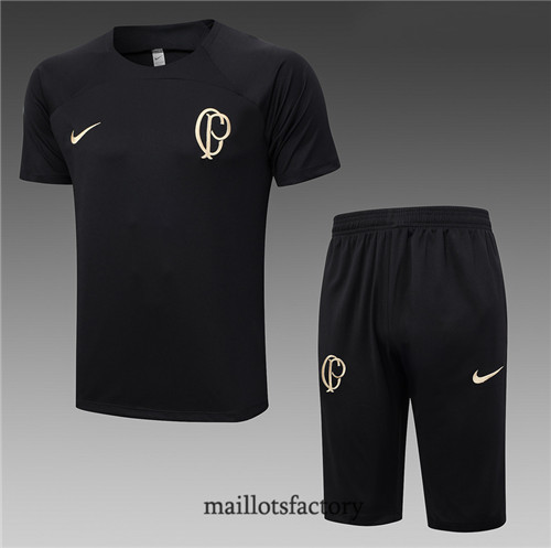 Kit d'entrainement Maillot du Corinthians + Short 2023/24 Noir factory 0173