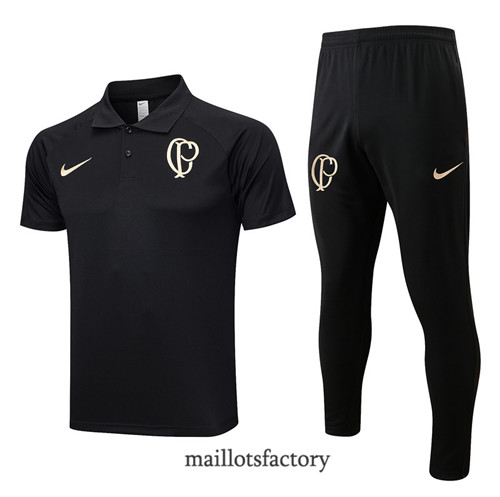 Kit d'entrainement Maillot du Corinthians Polo 2023/24 Noir factory 0177