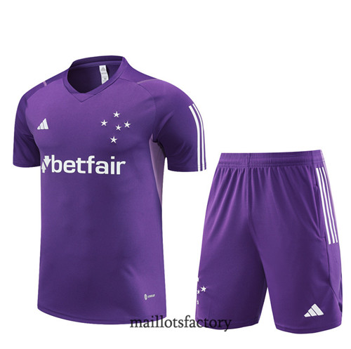 Kit d'entrainement Maillot du Cruzeiro Enfant + Short 2023/24 Violet factory 0179