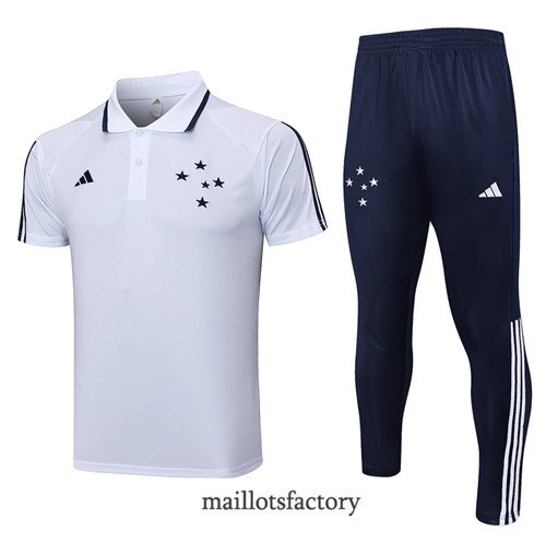 Kit d'entrainement Maillot du Cruzeiro Polo 2023/24 Blanc factory 0184