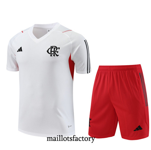 Kit d'entrainement Maillot du Flamengo Enfant + Short 2023/24 Blanc factory 0188