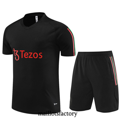 Kit d'entrainement Maillot du Manchester United Enfant + Short 2023/24 Noir factory 0494