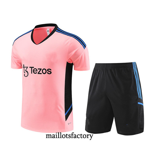 Kit d'entrainement Maillot du Manchester United + Short 2023/24 Rose factory 0503