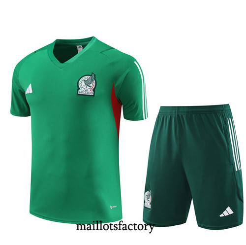 Kit d'entrainement Maillot du Mexique Enfant + Short 2023/24 Vert factory 0451