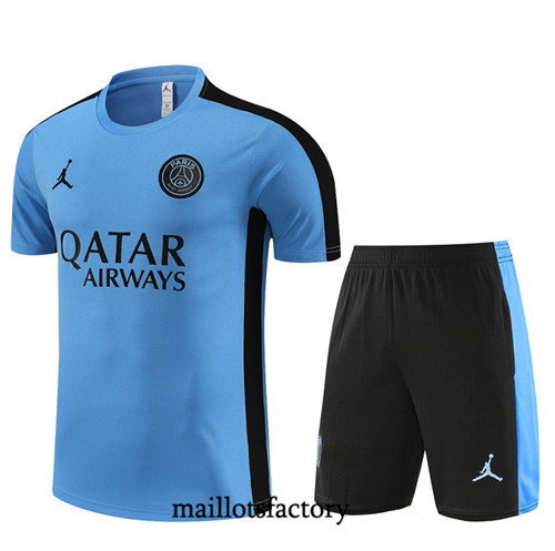 Kit d'entrainement Maillot du PSG Enfant + Short 2023/24 Bleu factory 0358