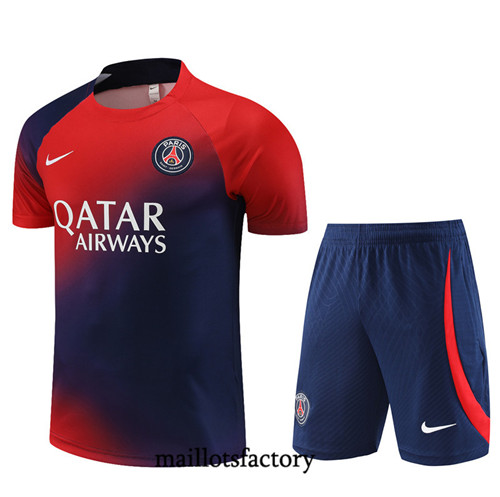 Kit d'entrainement Maillot du PSG Enfant + Short 2023/24 Bleu factory 0359