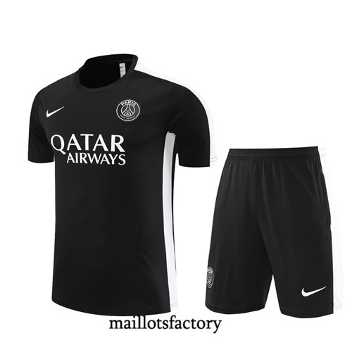 Kit d'entrainement Maillot du PSG Enfant + Short 2023/24 Noir factory 0363