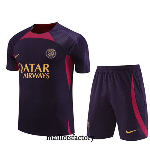 Kit d'entrainement Maillot du PSG Enfant + Short 2023/24 Violet factory 0367