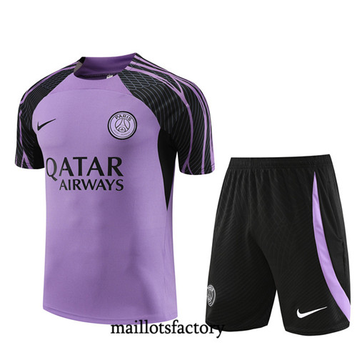 Kit d'entrainement Maillot du PSG Enfant + Short 2023/24 Violet factory 0368