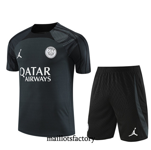 Kit d'entrainement Maillot du PSG Enfant + Short 2023/24 Gris factory 0369